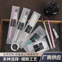 Hotel-specific disposable toothbrush with toothpaste soft-bristled toothbrush hotel and B&B toiletries set hospitality and travel