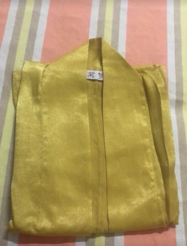 Hanfu Satin Airplane Sleeves in Yellow, Limited Time Special Offer