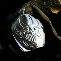 Thickened Classic Mens Hulk Russia 6 oz 304 Stainless Steel Hulk Mirror Light God Buddha Ghost Head