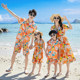 May Day trip to the seaside vacation parent-child wear 2024 new mother-daughter family of three and four summer beach dresses