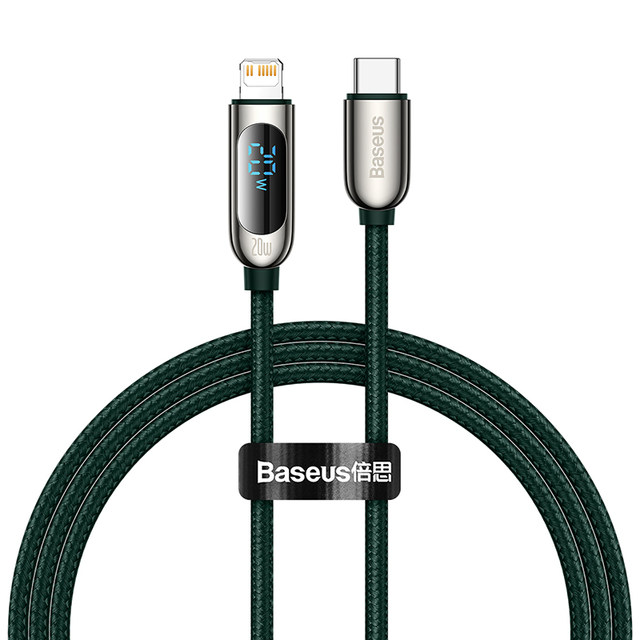 Baseus ເຫມາະກັບ Apple PD fast charging cable data digital display 20W charger 13P mobile phone 14 promax fast charging 100W mobile phone X charging 8 expanded 12 anti-break iphone15 charger cable