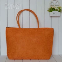 Оранжевая пляжная сумка