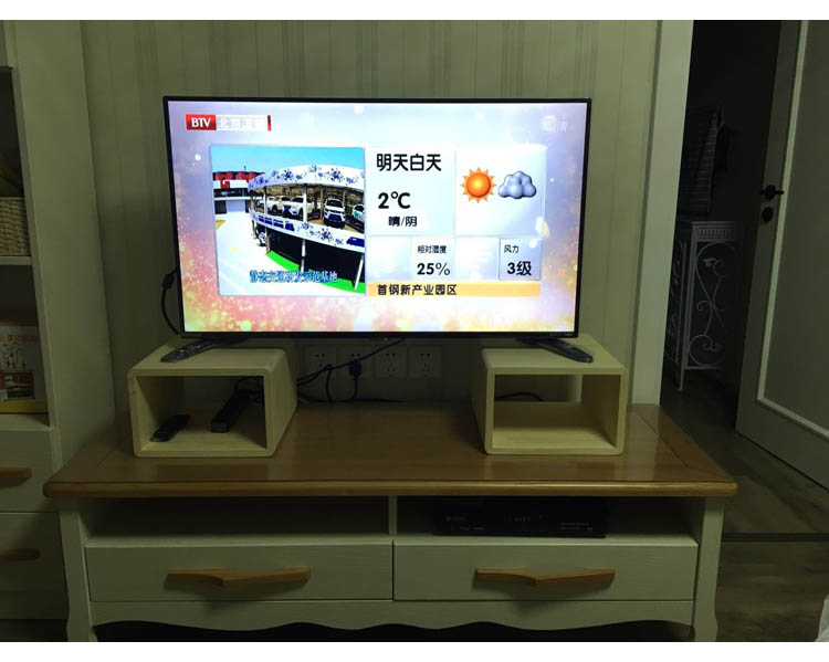 tivi samsung 43 inch 4k Giá gỗ rắn tùy chỉnh TV tăng kệ hiển thị pad nâng cao bàn lưu trữ giá đỡ máy tính để bàn hoàn thiện giá - TV ti vi
