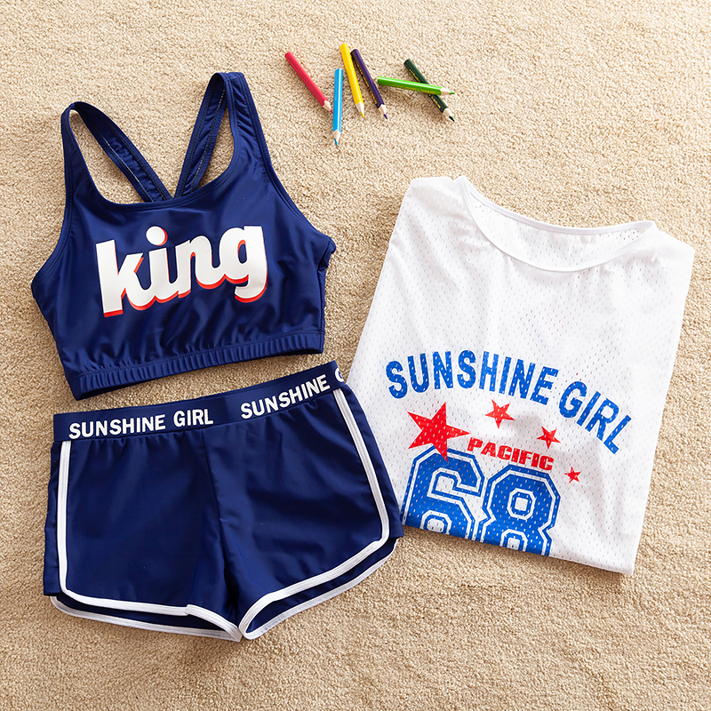 Female big boy swimsuit split 12-15 years old girl swimsuit 13 students boxer swimsuit girl 16 middle child
