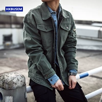 Mùa xuân và mùa thu mới màu đen áo khoác nam phiên bản Hàn Quốc của công cụ tự trồng áo khoác nam 2019 xu hướng áo khoác nam - Cao bồi thời trang nam hàn quốc	
