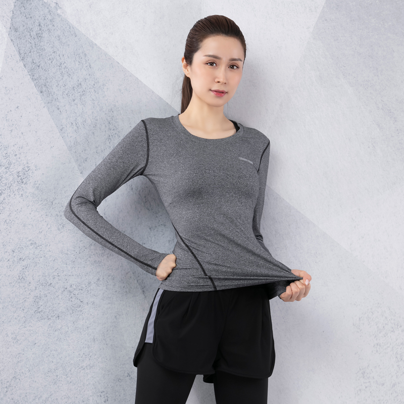 Conspicuthin Yoga Suit T-shirt Woman Long Sleeve Breathable Speed Dry Running Fitness Jacket 2021 Fall new sportswear