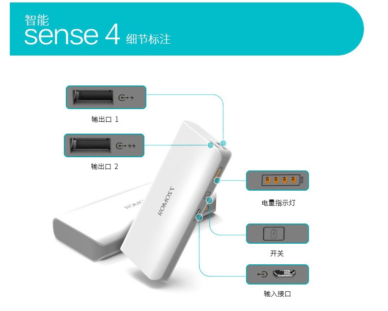 ROMOSS Romans 10000 mAh sạc kho báu Di động di động dung lượng lớn điện thoại di động gốc xác thực