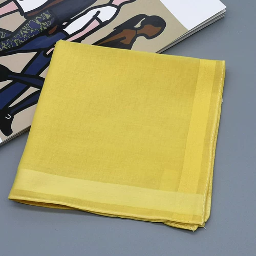 Желтый носовой платок, хлопковый мягкий шарф, подарок на день рождения