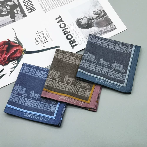 Хлопковый мягкий носовой платок, классическое хлопковое полотенце от пота, шарф в английском стиле, в британском стиле