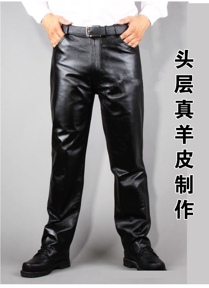 Pantalon cuir homme droit pour hiver - Ref 1492164 Image 11