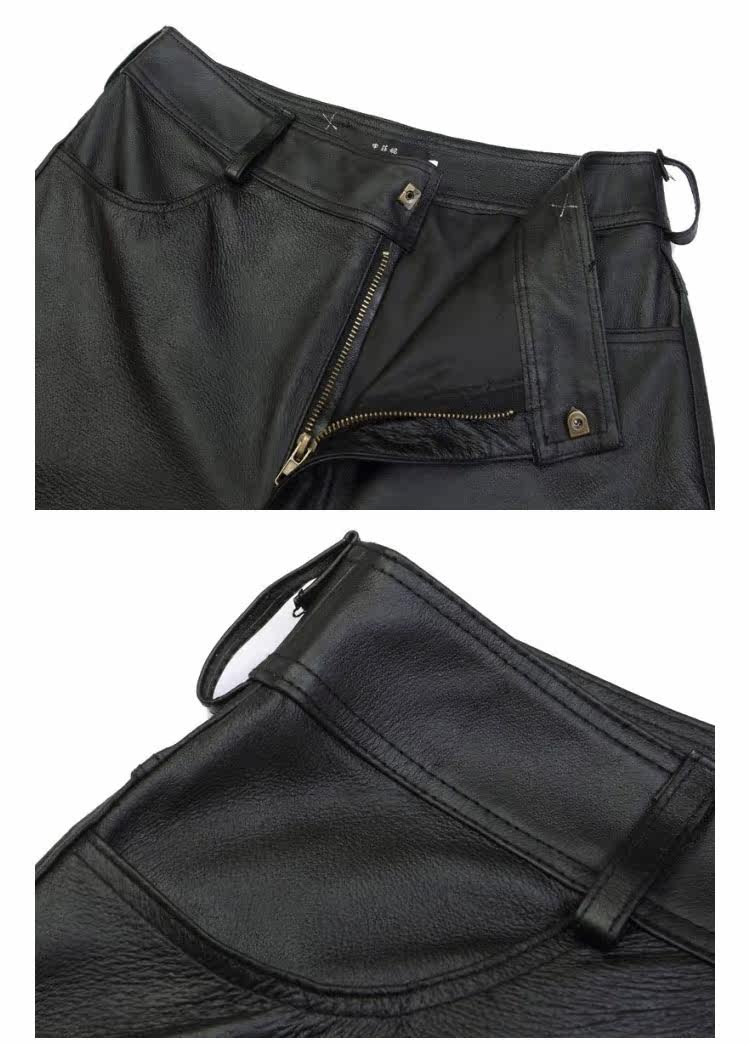 Pantalon cuir homme droit pour hiver - Ref 1492164 Image 12