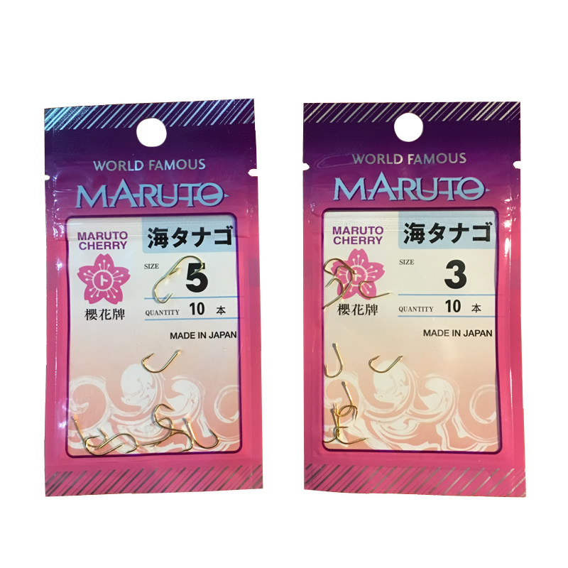 Soil fat rich cherry blossom sea Xi fish hook barbed Japan imported fish hook fishing hook Fishing hook without thorns Golden sleeve hook