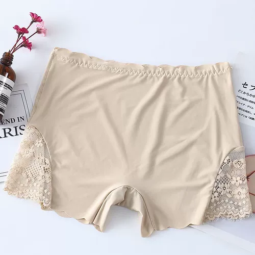 Шелковые безопасные штаны, трусы, кружевное защитное белье, леггинсы