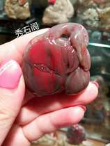 Changhua chicken blood stone pendant handle piece local seal stone collectible gift to play with high-quality fidelity gift