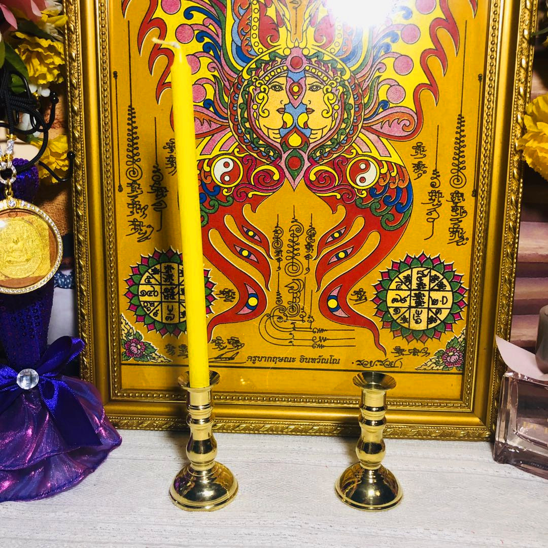 New Buddha Candle Base Rod Candle Holder Supplies Copper Alloy Candle Holder