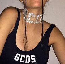 2017 New Products Sexy Gold Plated Diamond Necklace Net Red Name Hime Dinner Party Nightclub Neck Chain