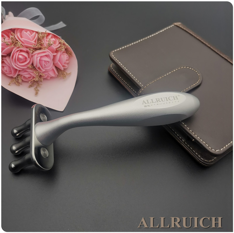 ALLRUICH Beauty Magnetic Fork Magnetic Acupuncture Magnetic Therapy Meridian Acid Removal Stick Unclogging Lymphatic Muscle Relaxing Vitality Massage Stick