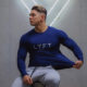 Lyft Autumn Round Neck Large Size Tight-Fitting Quick-Drying Shirt Men's Breathable Fitness Slim Long-Sleeved Running Morning Jogging Sportswear