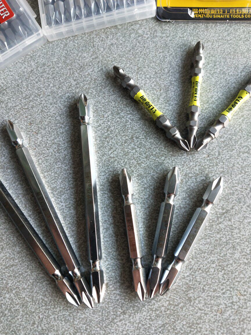 Сверло 施耐特十字s2旗舰高强度小蛮腰钨钢强磁航母批头电动螺丝刀披头 Fs