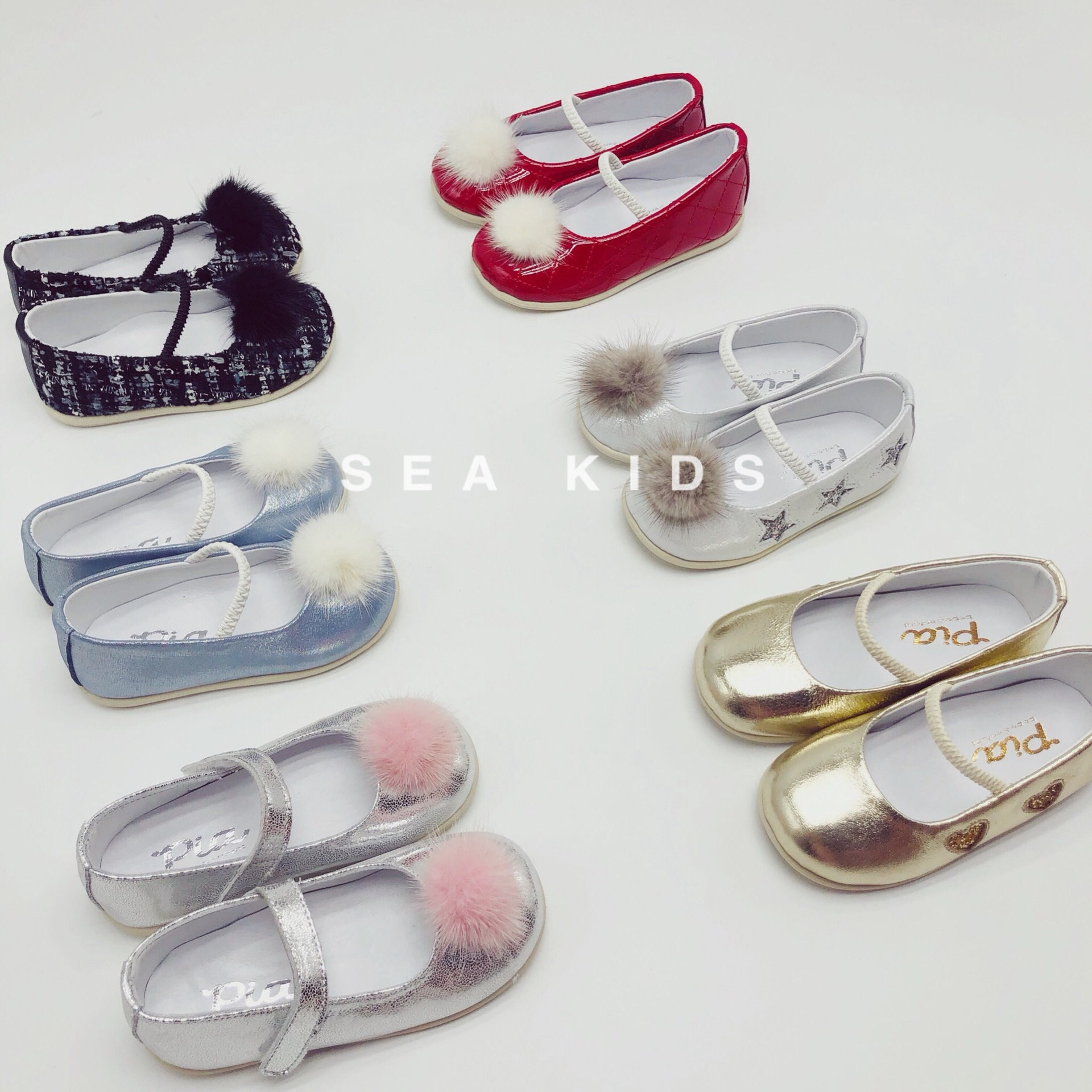 Spot Turkey Pia bebe girl spring summer rabbit styling genuine leather imported child shoes princess shoes leather shoes