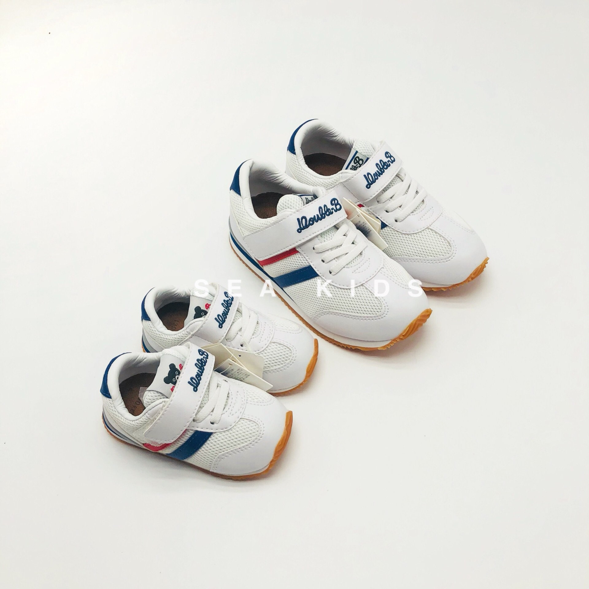 Spot mikihouse web face two-stage spring child magic patch breathable sneakers free of box 63-9302-364