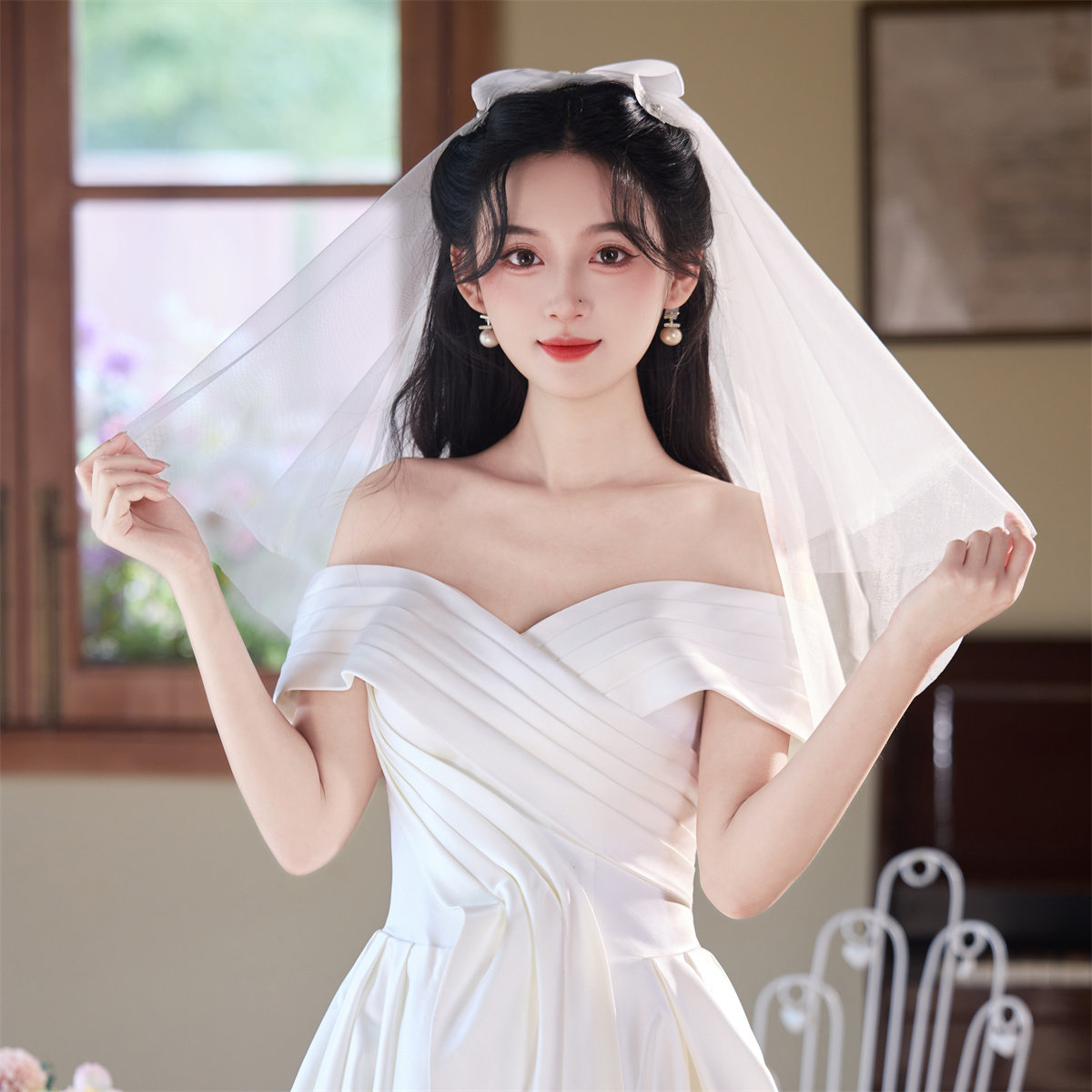 白色头纱头饰,让你成为婚礼上的公主👸-头纱-淘宝好物网