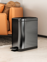 Foot-operated trash can for home kitchen living room narrow slit stainless steel foot-operated covered bathroom toilet Internet celebrity bucket