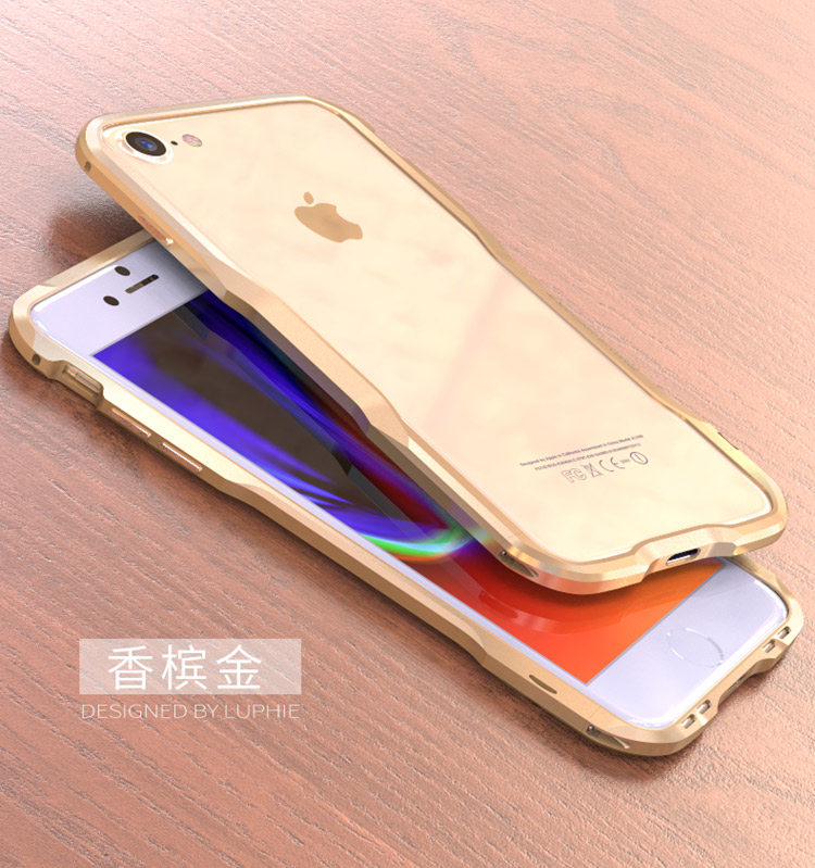 Luphie Incisive Sword Slim Light Aluminum Bumper Metal Shell Case for Apple iPhone 8 Plus & iPhone 8