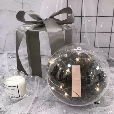 Birthday gift box packaging box Creative gift box Girls ' version of the hand gift female companion heart transparent empty box high-end