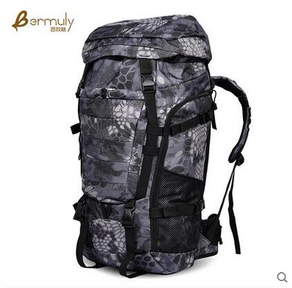 Climbing Bag double shoulder Outdoor Shoulder Bag Waterproof for men and women Tourism hiking bag 80L liters Large capacity camouflatable backsacks