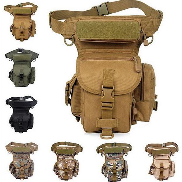 Leg Bag Multifunction Tactical Leg Bag for men and women Canvas Waist Leg Bag Hanging Bag Outdoor Military Memes Pocket Tactical Bag