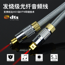 Fiber optic audio cable audio amplifier fever level digital Digital Square surround speaker TV speaker connected light