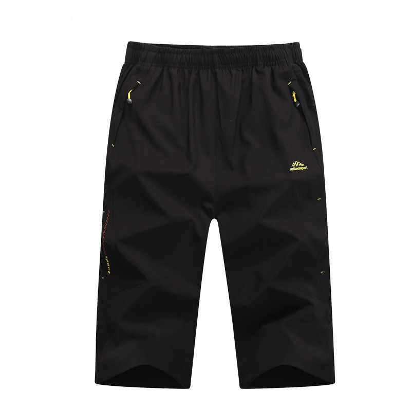 Men's and Women's Spring and Summer Quick-Drying Cropped Pants, Shorts, Outdoor Breathable, Loose, Large Size, Sports Running, Cool and Casual Mid-Length Pants