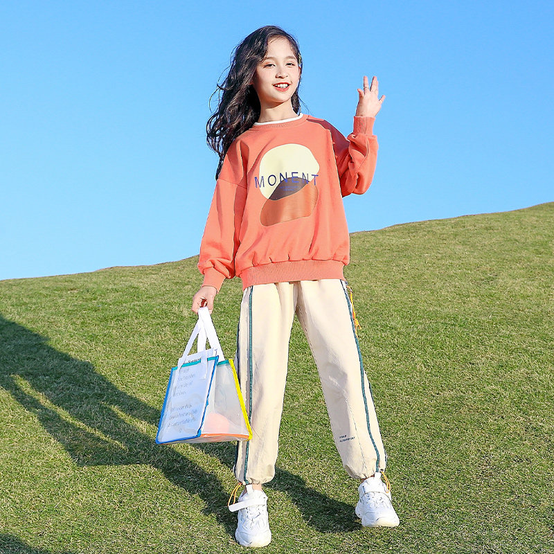 Children's clothing for girls autumn clothing 2022 New foreign pie models CUHK children children's spring and autumn season girls round collar blouses 12 years old