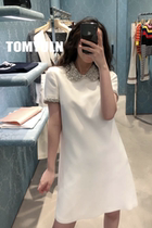 TOMYULN20 autumn Womens Light luxury dress celebrity doll collar short sleeve big brand light mature wind skirt