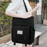 Льняная сумка, художественная сумка, ранец с молнией, для средней школы