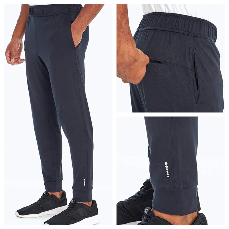 Export Trade Original Order Men's Spring and Autumn Quick-Drying Breathable Dark Gray Sports Running Casual Tapered Pants Sweatpants