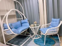 Net Red Hanging Chair Space Basket Indoor outer balcony Cradle Chair Imitation Vine Chair Double Hammock Birds Nest Single Autumn Thousands of Hanging Baskets