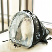 Darling Angel Full Transparent Space Cat Dog Bag Out of Breathable Double Shoulder Backpack Expandable Multifunction Pet Bag
