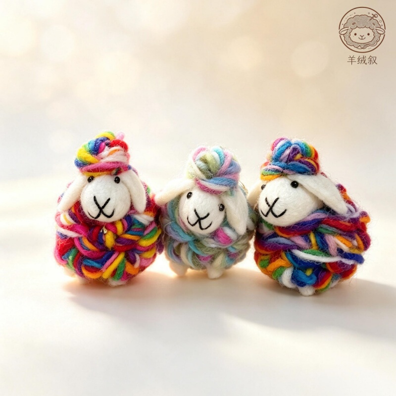 Nepalese Handmade Wool Felt Pendant, Cute Keychain, Rainbow-Colored, High-Value Bag Pendant, Trendy Cultural and Creative Product Nepalese Handmade Wool Felt Pendant, Cute Keychain, Rainbow-Colored, High-Value Bag Pendant, Trendy Cultural and Creative Product