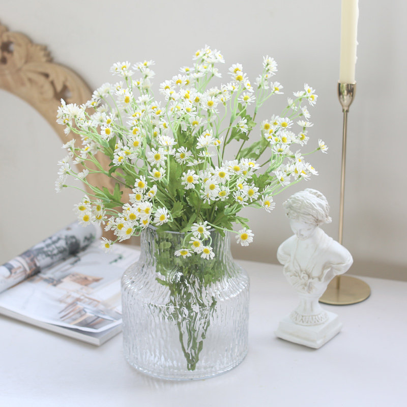 Small daisy wild chrysanthemum artificial flower fake flower small fresh hand holding bouquet photo props living room decoration chamomile