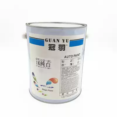 Car paint 1K White 4L car paint auxiliary car Varnish set varnish oil industrial paint