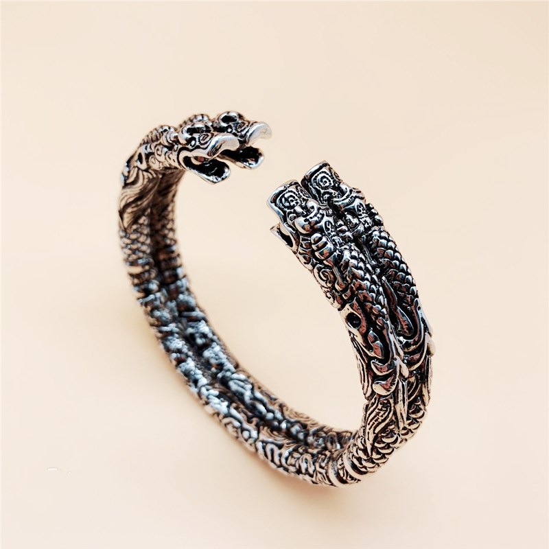 Shahai Zhang Rishan Foye với vòng tay nam nữ chín cửa hai vòng nhẫn đôi nhẫn retro vòng tay bạc sterling Zhang Qishan vòng trầm