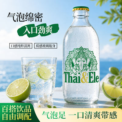 The new product of Tai Yu Xiang Soda Water is now available: 325ml bottle, full case, 24 original flavor, sugar-free, 0-calorie soda sparkling water drink