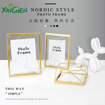 Xinchen Nordic ins Wind metal photo frame plant flower specimen flower shop famous brand QR code desktop setting birthday