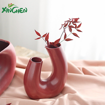 Xinchen simple Vase-geometric flower flower packaging ceramic flower creative gift home decoration ornaments