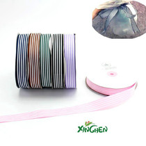 Flower bouquet packaging ribbon stripes Navy ribbon DIY handmade material ribbon bow flower