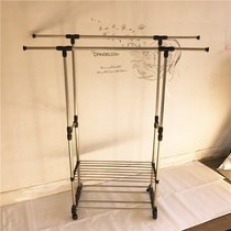 Balcony bay window floor lifting telescopic stainless steel floor drying rack drying quilt shoe rack dormitory storage artifact