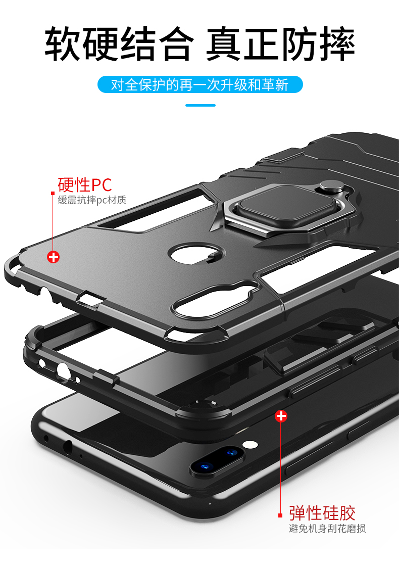 Gạo đỏ Note7 vỏ điện thoại di động kê Note7pro vỏ bảo vệ chống vỡ vỏ silicon mềm RedmiNote7 bao gồm tất cả các mặt chà cứng vỏ sáng tạo khung thủy triều nam và nữ mạng đỏ kim cương nhỏ bảy - Nhẫn nhẫn hột xoàn