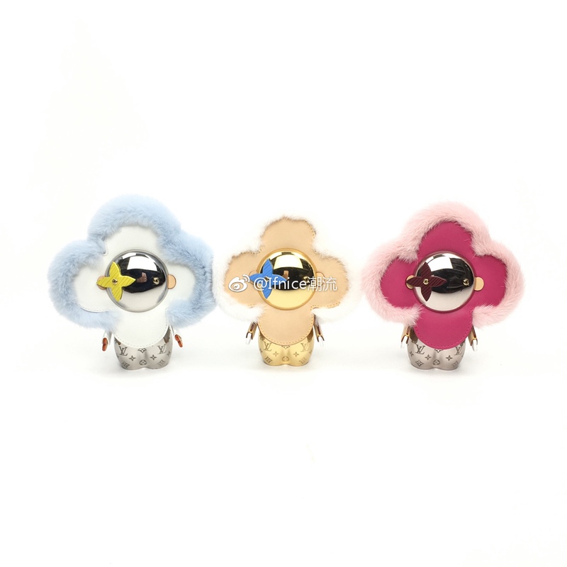 【Ifnice】Lv Vivienne Sunflower Metal Mink Fur Mini Doll Figurine Ornament
